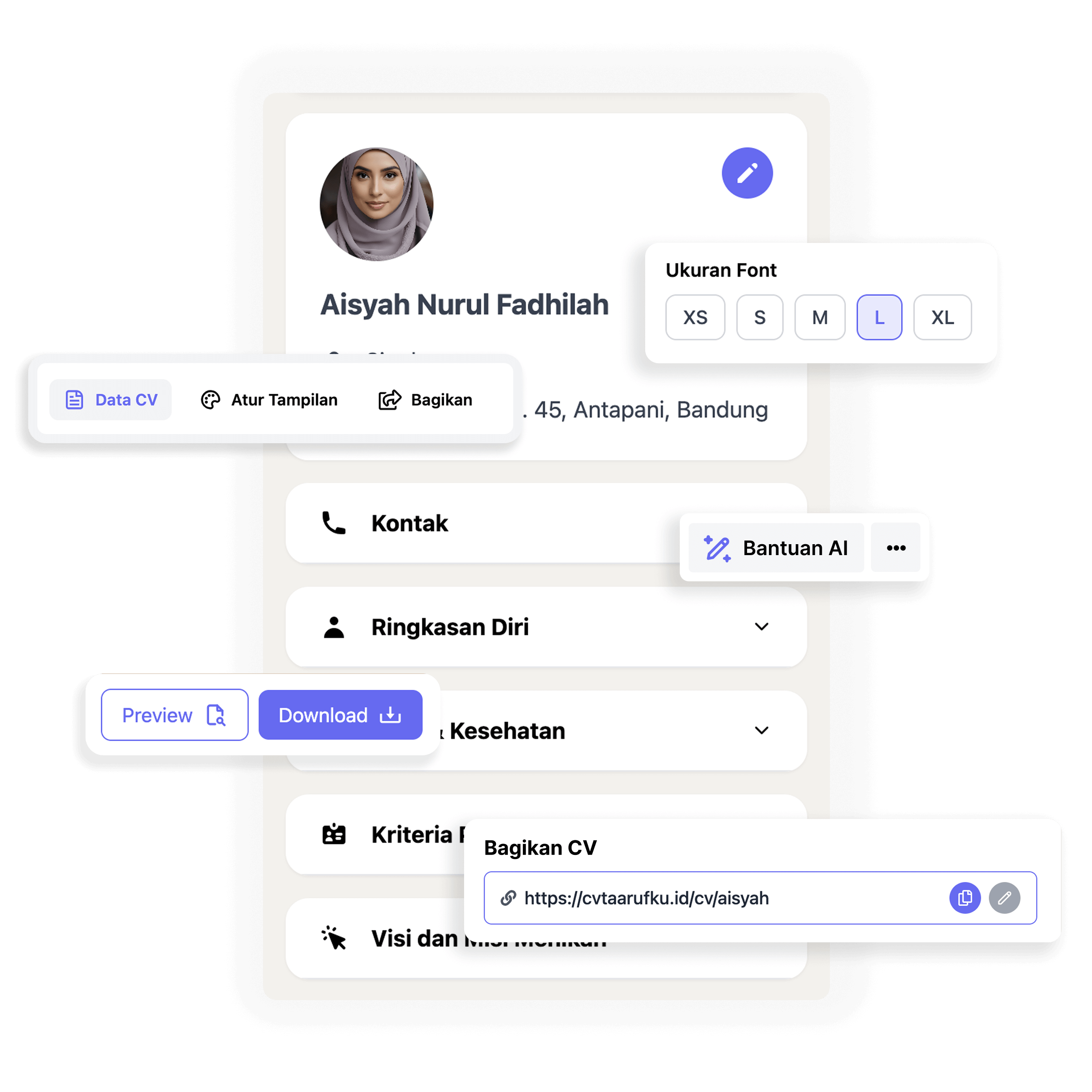 Fitur Unggulan CV Taarufku – Buat CV Taaruf Islami Online